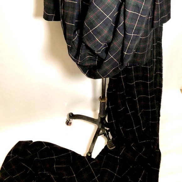 YOJI YAMAMOTO ARCHICVAL TARTAN SCARF WRAP COAT MEN - Picture 5 of 8